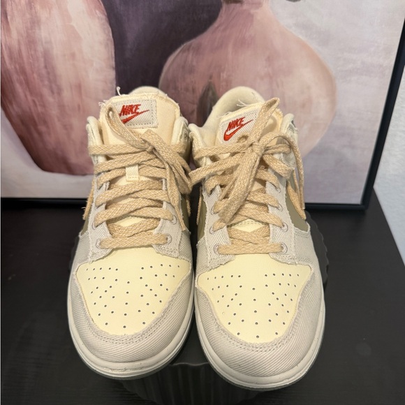 Nike Dunk Cream and Olive Low-Top Sneakers - Picture 2 of 5